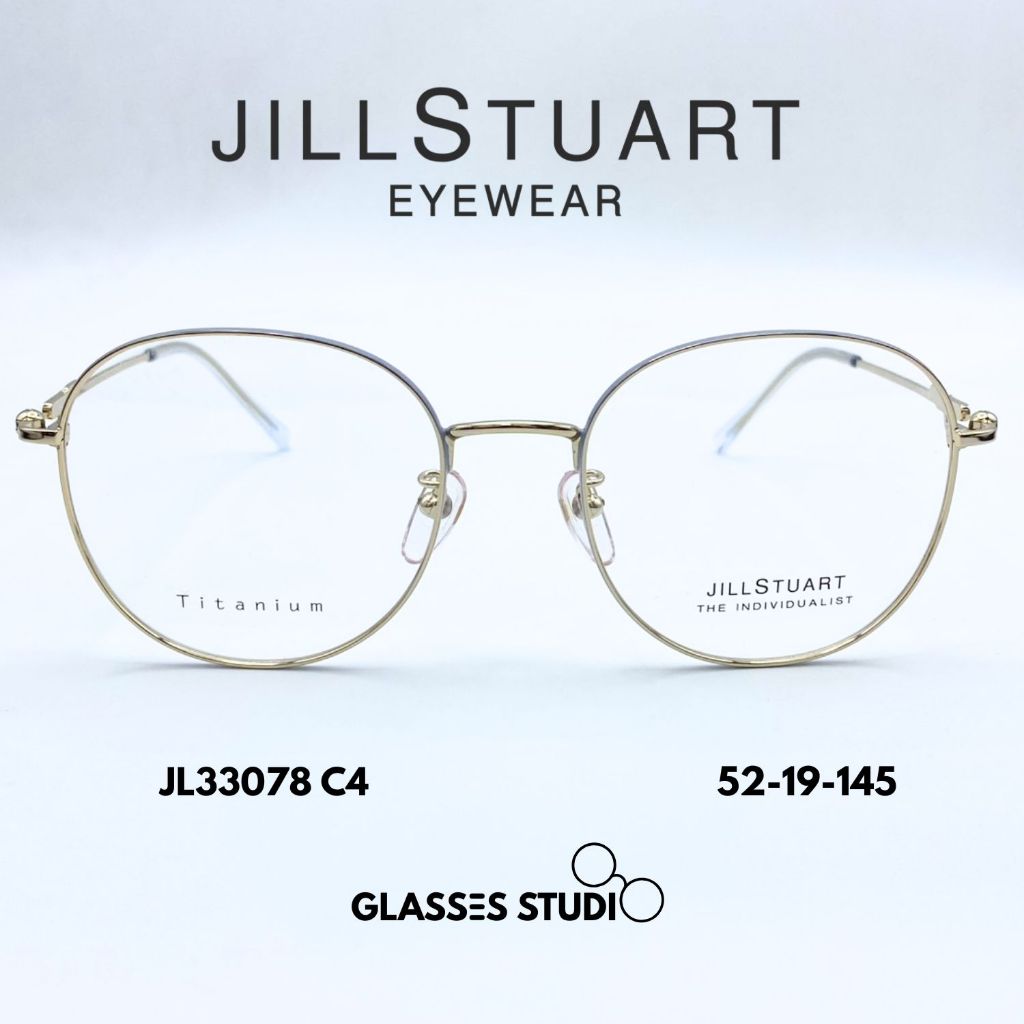กรอบแว่นตา Jill stuart JL33078 (สีฟ้าทอง) 52-19-145