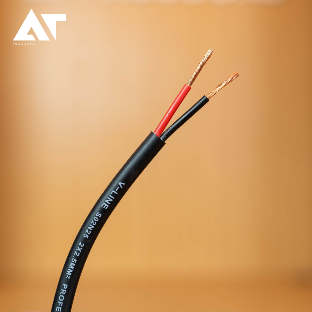 VL Audio Vline S02N25 (ราคา 10-20 เมตร) สายลำโพง 2 คอร์ ให้เสียงเต็ม กว่าสายธรรมดาทั่วไป AT Prosound