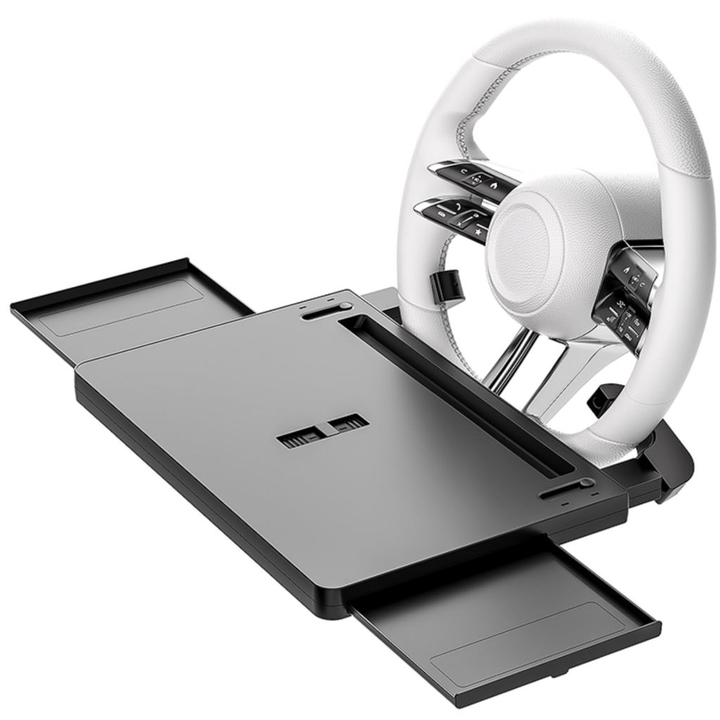 ถาดวางพวงมาลัย ถาดอาหารในรถ โต๊ะวางโน้ตบุ๊กในรถ โต๊ะอเนกประสงค์ในรถ ถาดปรับระดับในรถพร้อมลิ้นชัก