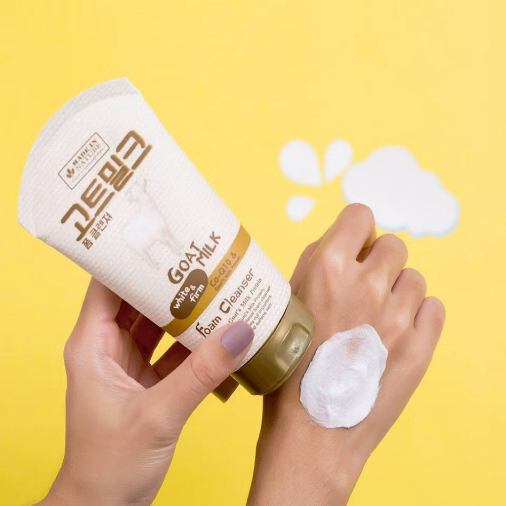 ของแท้ 100% จาก Shop โฟมล้างหน้านมแพะ Exp.2027 Beauty Buffet Made In Nature Goat Milk White & Firm Foam Cleanser 100 ml. ราคา ถูกที่สุด ดีลบีเคเค แกลเลอรีภาพที่ 4
