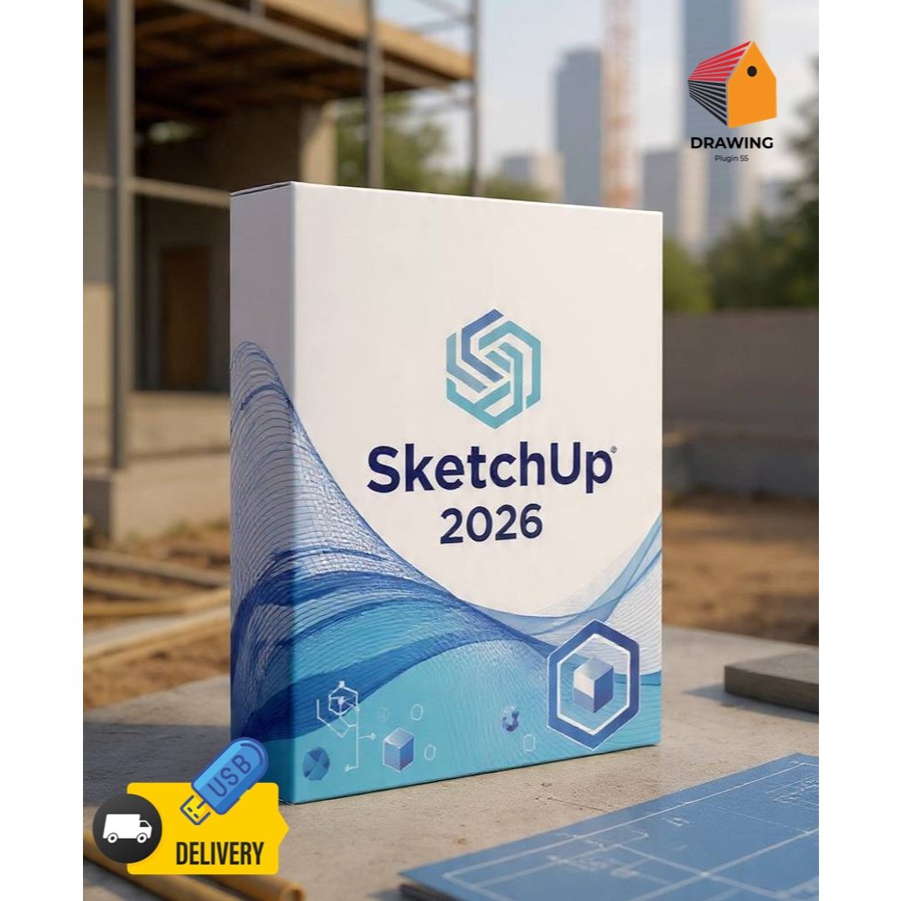 SketchUp Pro 2026 (Full)  ออกแบบบ้าน และงาน 3 มิติ