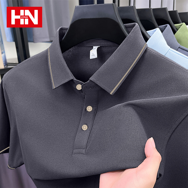 HYPNOS เสื้อโปโลผู้ชายผู้หญิง รุ่นใหม่ปี 2025 ทรงหลวม ระบายอากาศดี สไตล์ธุรกิจลำลอง ไม่ต้องรีด M–6XL