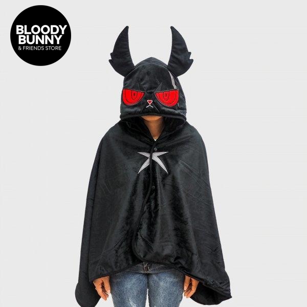 ผ้าคลุมสีดำ DARK RABBIT HOODIE BLANKET