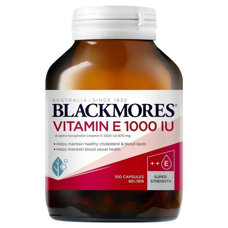 จัดส่งที่รวดเร็ว Blackmores Natural Vitamin E 1000IU 100 Capsules วิตามินอี Exp:09/2027