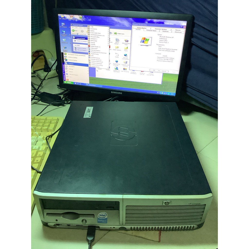 มือ2 ชุดคอมพิวเตอร์รุ่นเก่า-HP Compaq dc7600 Small Form Factor+จอLCD HP 15นิ้ว,Pentium4 socket630 hd