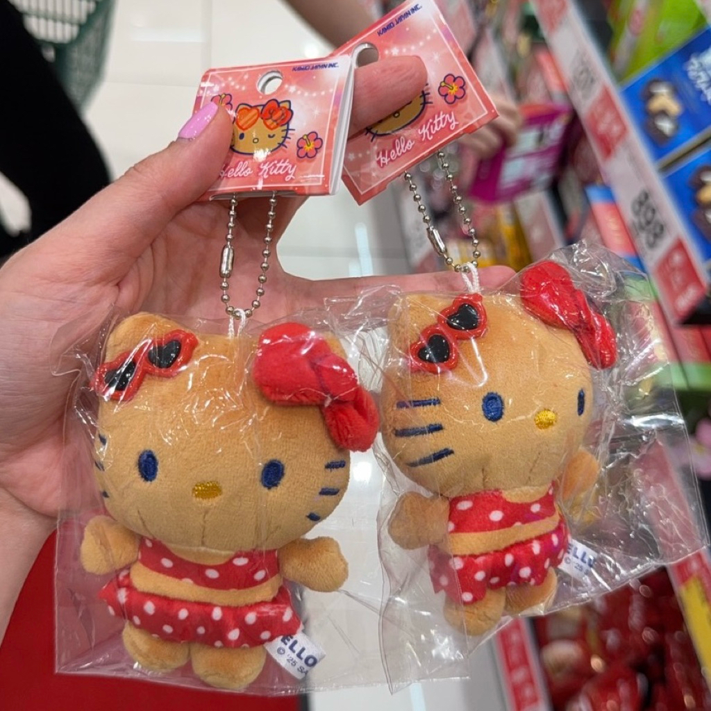 พร้อมส่ง! New ✨ผิวแทน พวงกุญแจหัวใจ sario kitty keychain