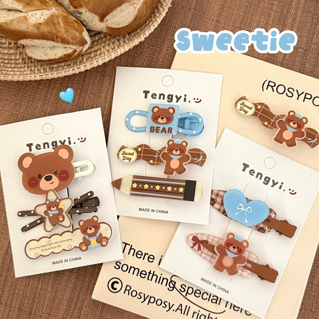 Cute 415 กิ๊บติดผม กิ๊บหนีบผมน้องหมีฮอลิเดย์