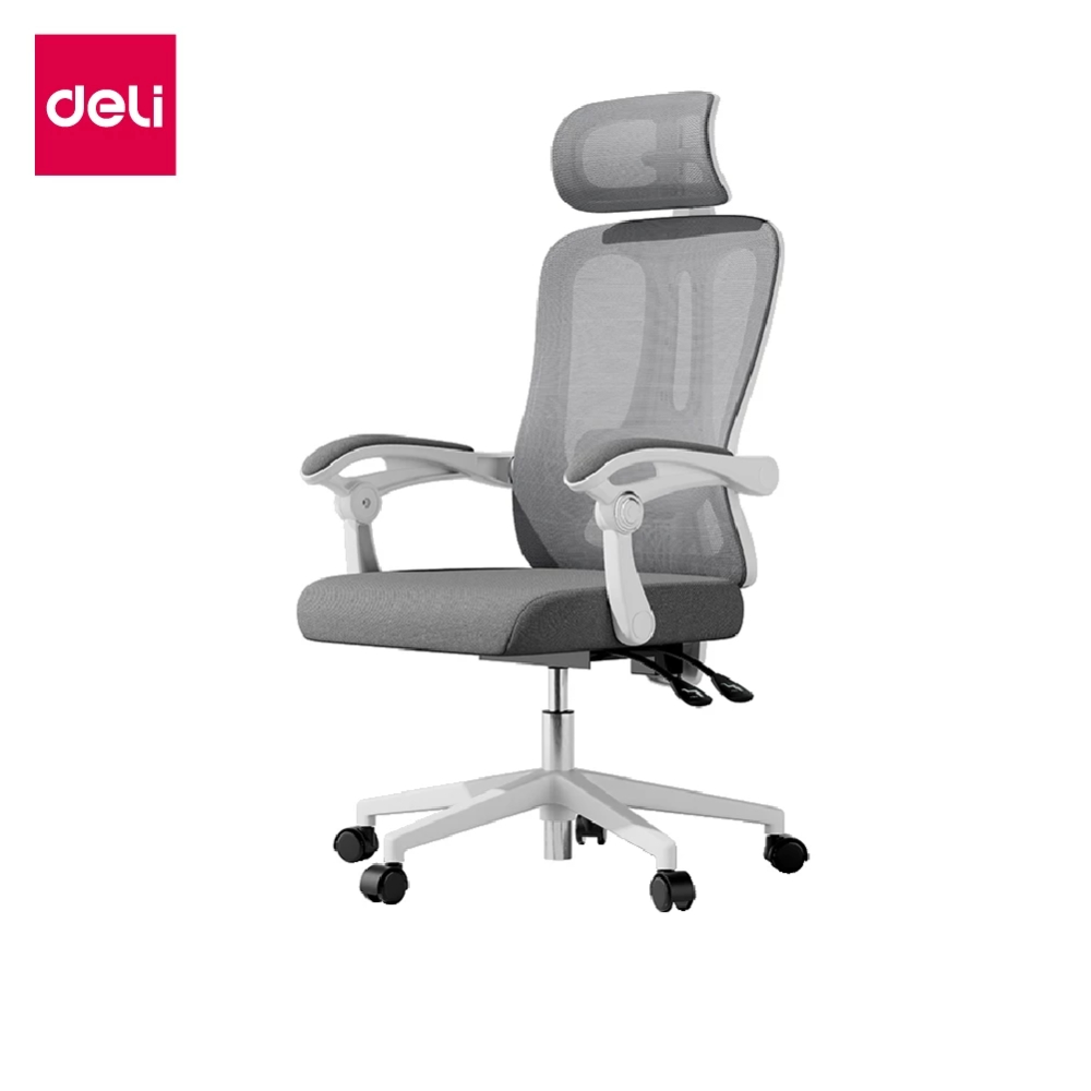 Deli เก้าอี้ทำงาน เก้าอี้เพื่อสุขภาพ พนักพิงศรีษะปรับได้ มีที่พักขา รองรับทุกสรีระ Economic Office C