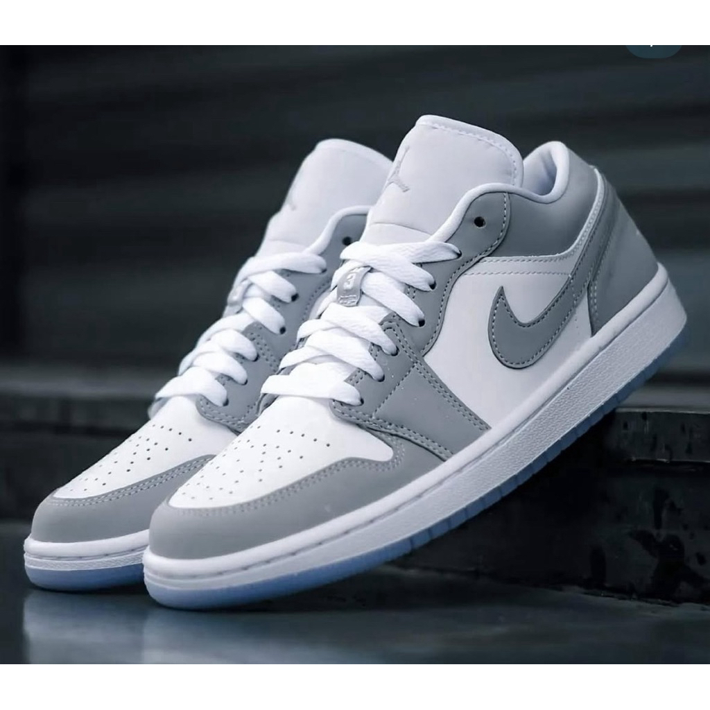 🚚…พร้อมส่ง Air Jordan 1 low Wolf Grey สินค้าจาก Nike official แท้ 100%