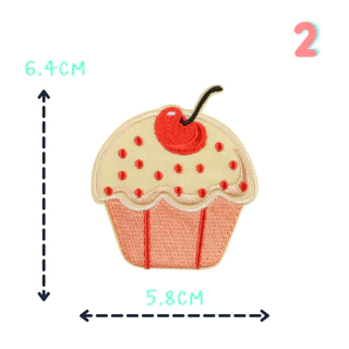 ✨สติ๊กเกอร์ติดเสื้อ UC14 DIY:ลายคัพเค้ก cup cake 🧁ของหวานน่าทาน ลอกกระดาษแล้วแปะบนผ้าได้เลย
