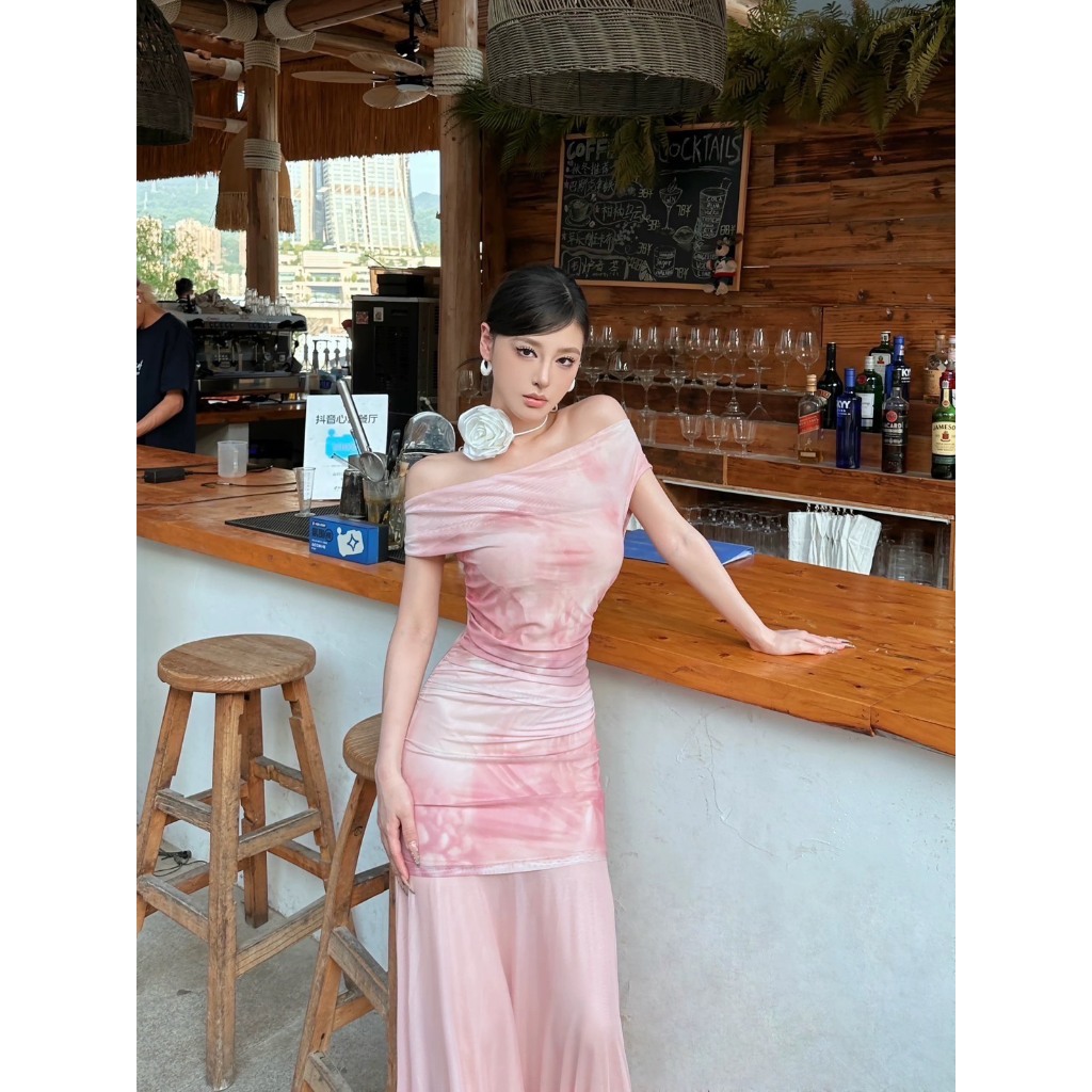 Mogwany พร้อมส่ง **งานตัดร้าน**Yamy dress ทรงสวย ใส่เที่ยว ใส่ออกงาน น่ารักมาก เก็บโค้ดหน้ากิจกรรม