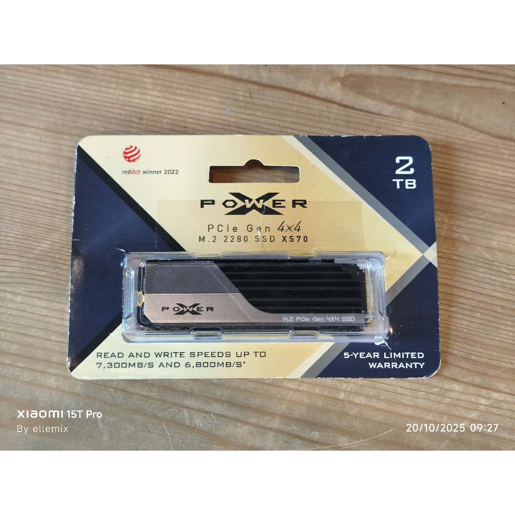 Silicon Power SSD เอสเอสดี M.2 NVMe 2TB - PCIe Gen 4x4 2280 รุ่น XS70 สำหรับ PC/ PS5 มีฮีทซิงค์ (มือ