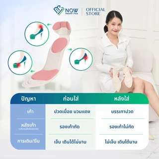 NOWHealthPlus+ แผ่นรองเท้า 4in1 เสริมกันกัด