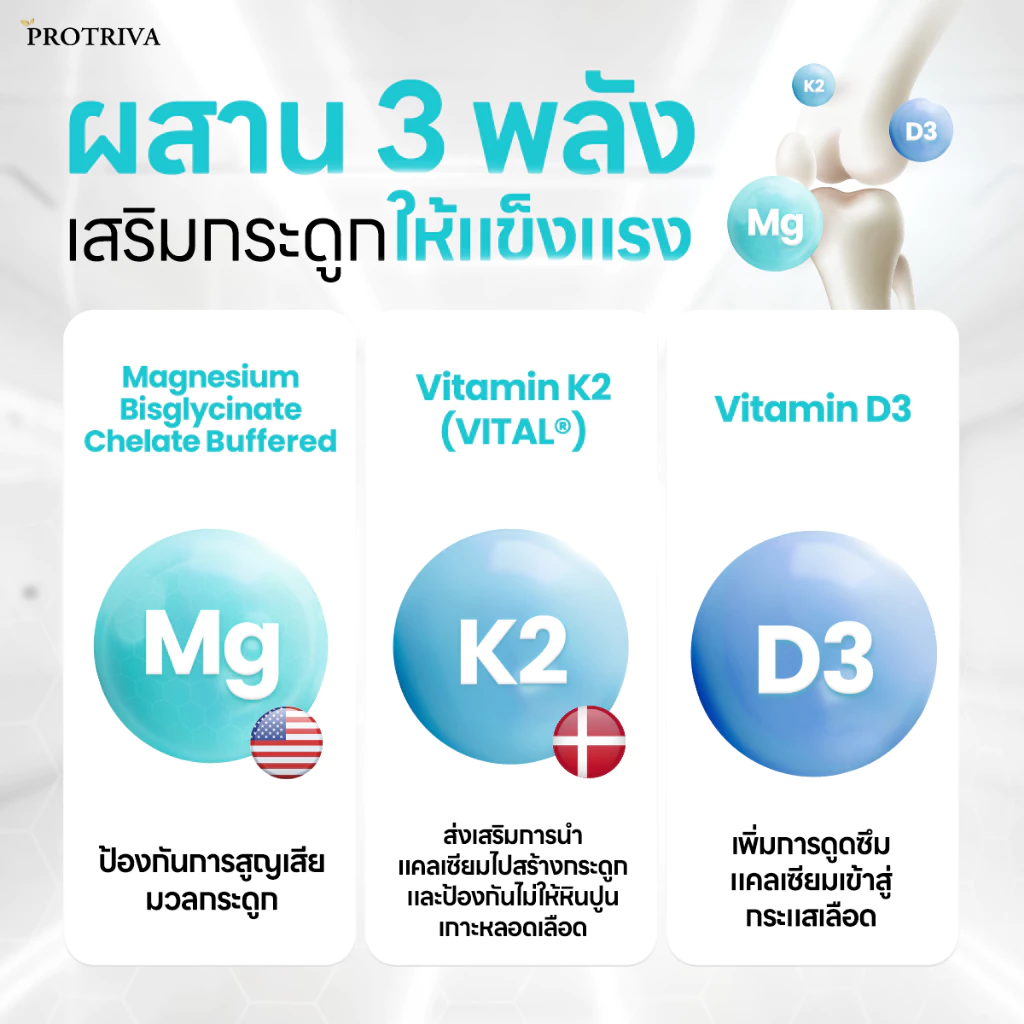 Protriva Magnesium Bisglycinate Plus (2 กระปุก) โปรทริว่า แมกนีเซียม หลับง่าย ผ่อนคลาย คลายกล้ามเนื้อ ตะคริว (30 แคปซูล) thumbnail 7