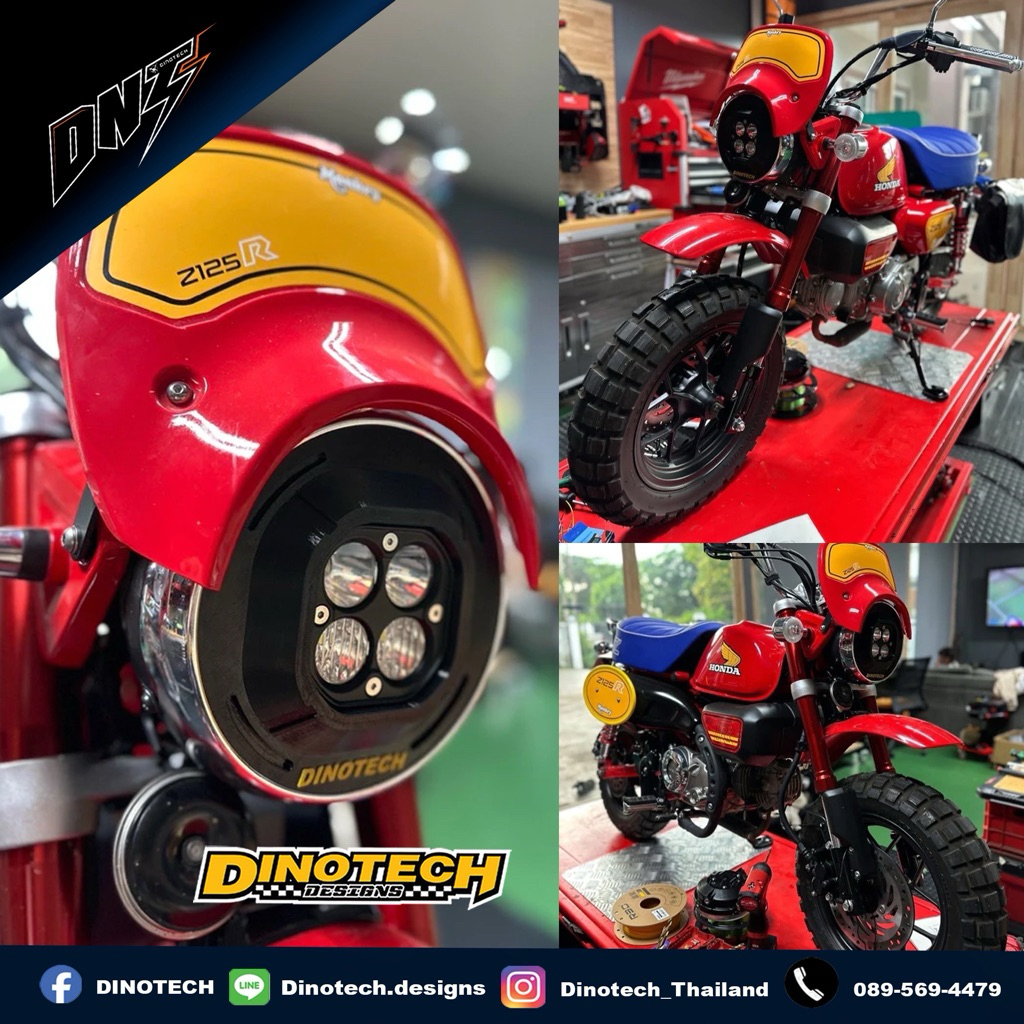 HEADLIGHT DINOTECH (HONDA MONKEY Z125R )