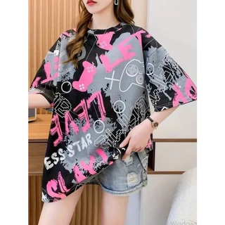เสื้อยืดแฟชั่นผู้หญิงลายทางแขนสั้นคอกลม เนื้อผ้าดีใส่สบาย! New Fashion women's ร้านขายสินค้าจากโรงงาน #HAN SY SOCIETY