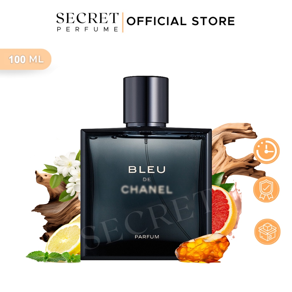 ส่งฟรี✨ของแท้ 100% น้ำหอม Bleu de Eau de Parfum / Eau de Toilette 100ML น้ำหอมผู้ชาย กลิ่นหอมทนนาน น้ำหอมกลิ่นไม้สดชื่น