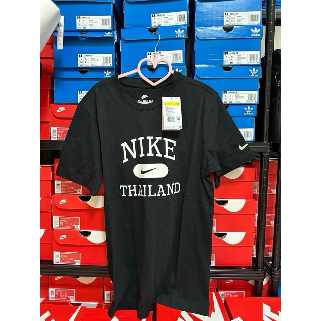 พร้อมส่ง เสื้อ Nike ขายต่ำกว่าราคาป้าย เสื้อยืด Nike ลาย Thailand สีขาว สีดำ ของแท้ 100% ป้ายไทย