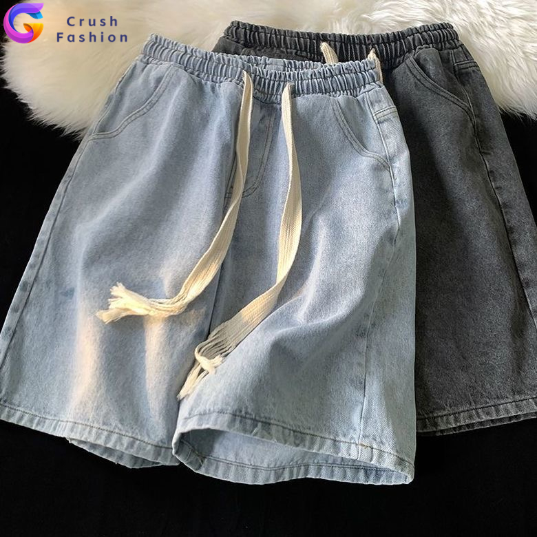 Crush شورت جينز رجالي بخصر مطاطي — صورة 6