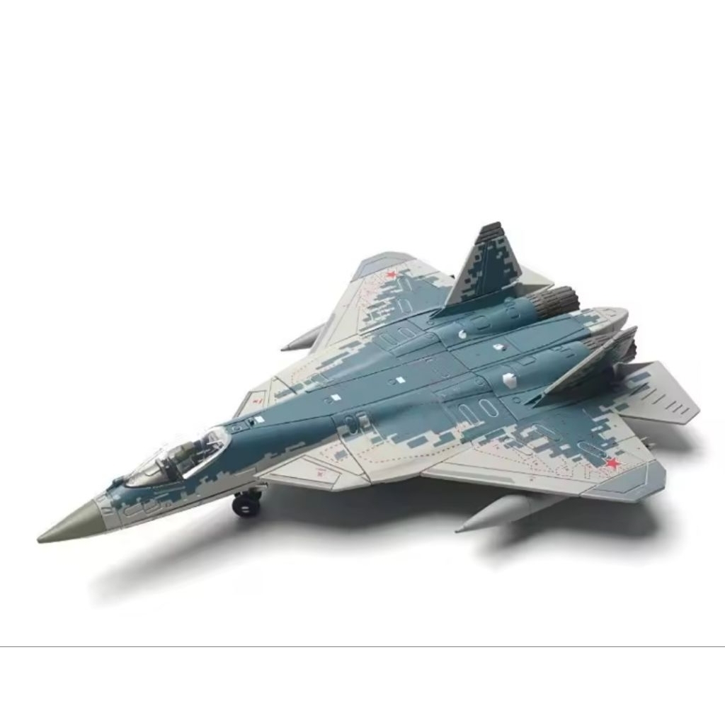 เครื่องบินรบโมเดล SU57สเกล1:72 สินค้าพร้อมจัดส่งทันทีในไทย