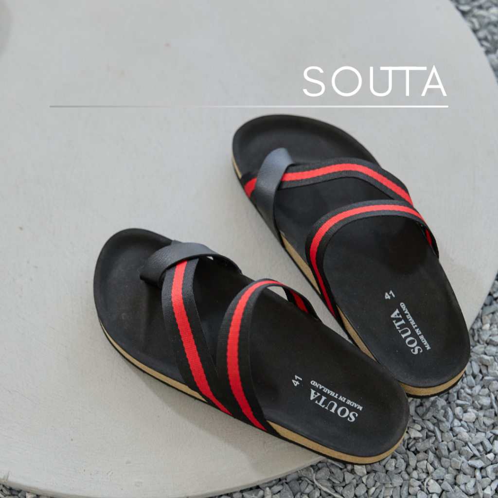 The Negi - Souta🌹รองเท้าแตะสไตล์วินเทจ ไบเก้น รุ่นสายทอนิ่ม >> ไซส์35-45