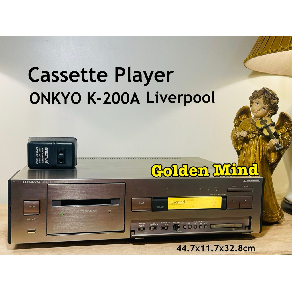 TA-01-201025 ONKYO K-200A เครื่องเล่นเทปคาสเซ็ทมือสองจากประเทศญี่ปุ่น ไม่มีรีโมท