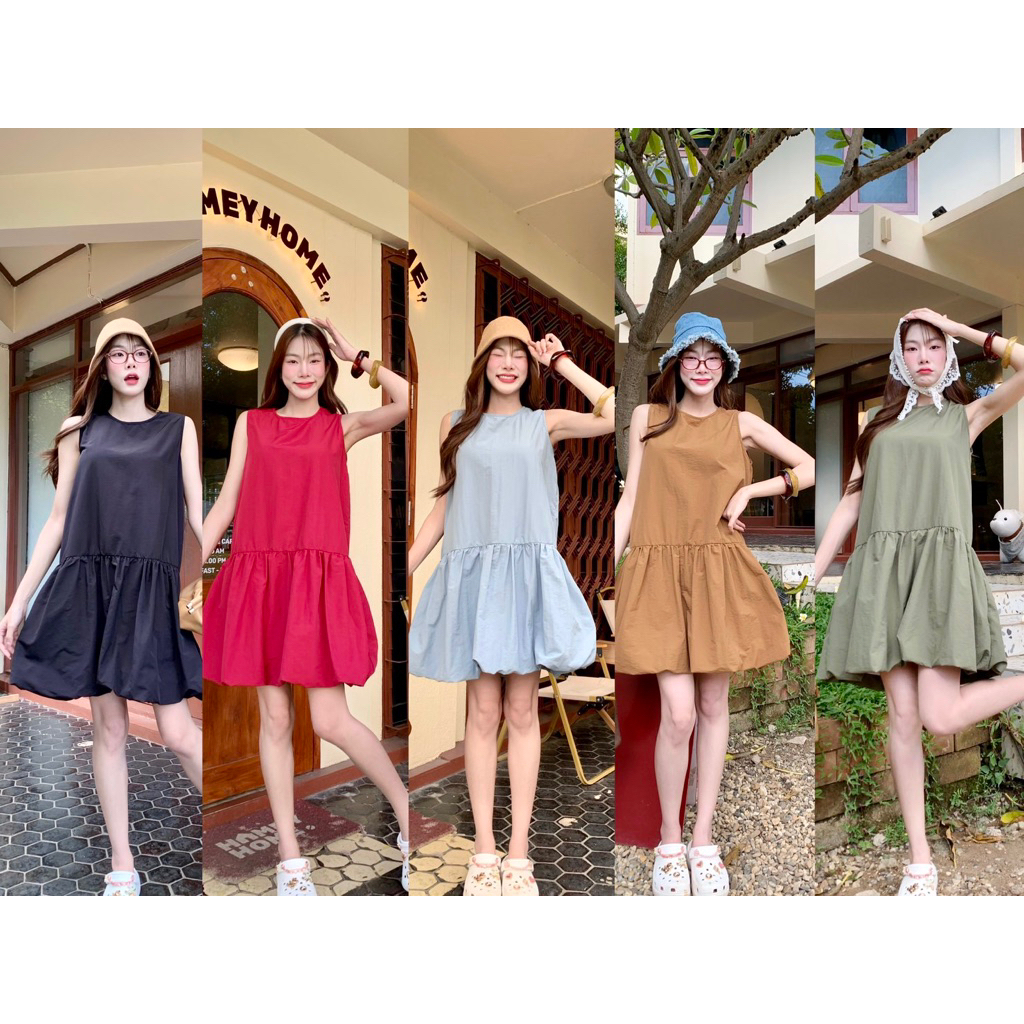 LILY เดรสกระโปรง เดรสทรงบอลลูน เดรสน่ารักๆ เดรสสวยๆ เดรสใส่เที่ยว เดรสใส่ออกงาน เดรส
