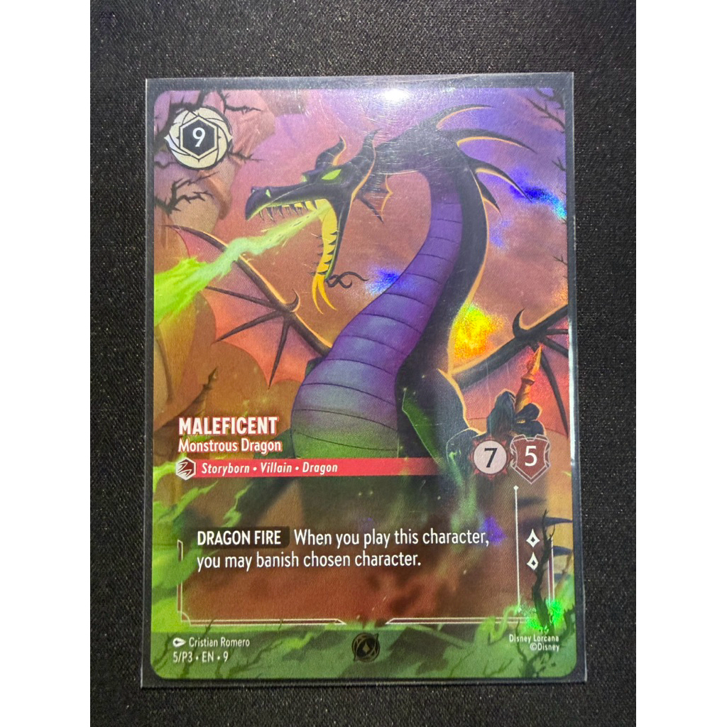 5/P3•EN•9 Maleficent Monstrous Dragon - Lorcana Trading Card Game
