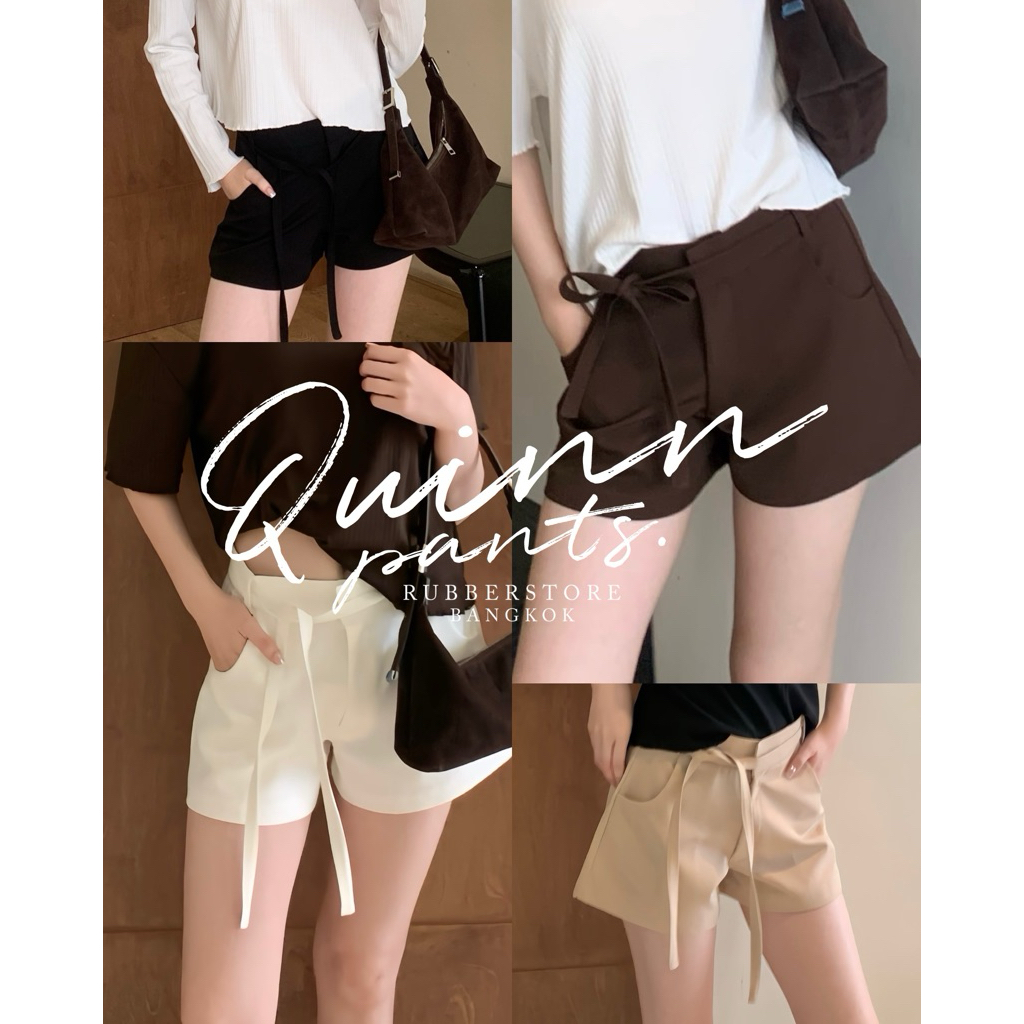 Rubberstore - Quinn pants กางเกงขาสั้น เอวต่ำ !! แถมเชือก ฟรี !!
