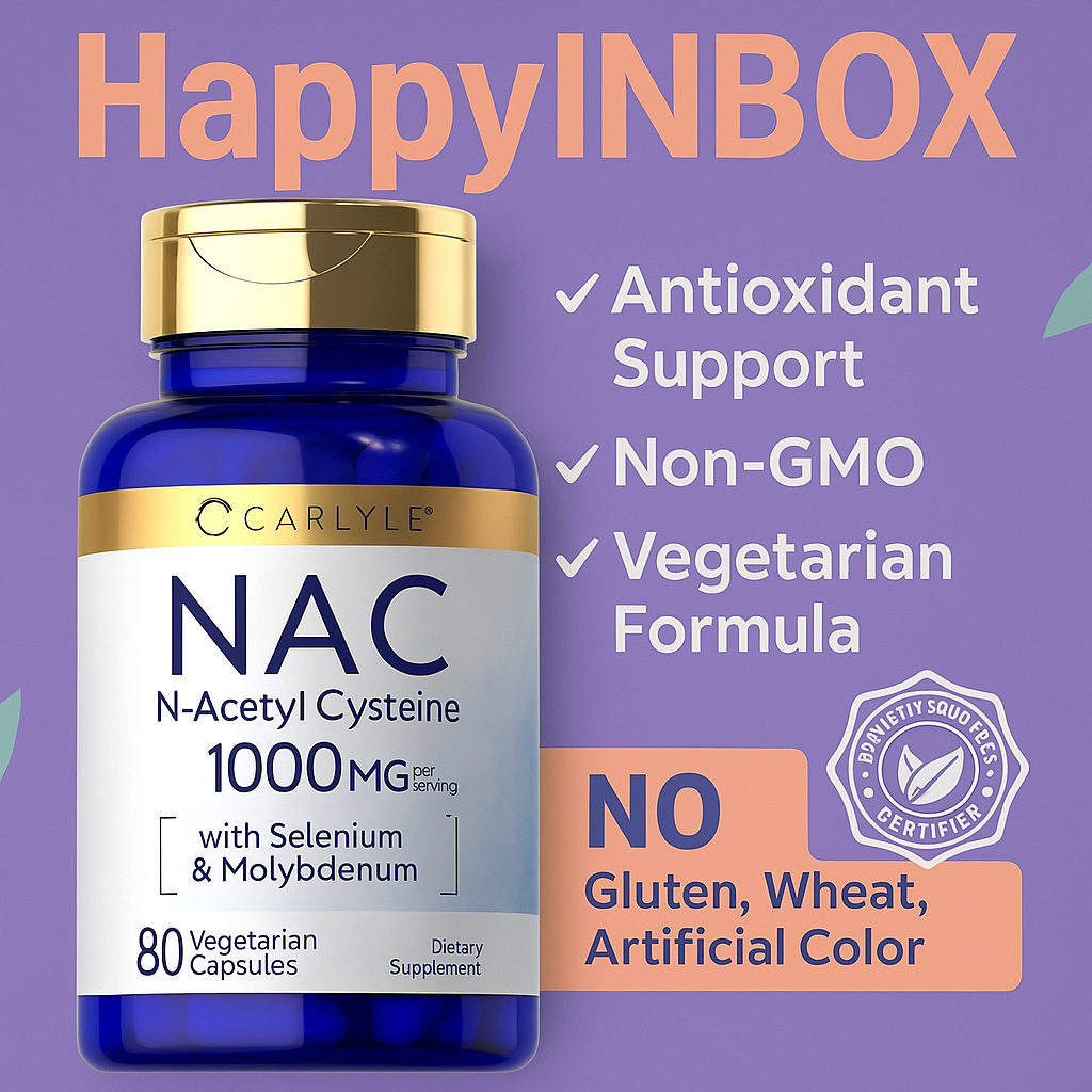 💙 Carlyle NAC 1000mg with Selenium & Molybdenum เสริมภูมิคุ้มกันและล้างสารพิษระดับเซลล์