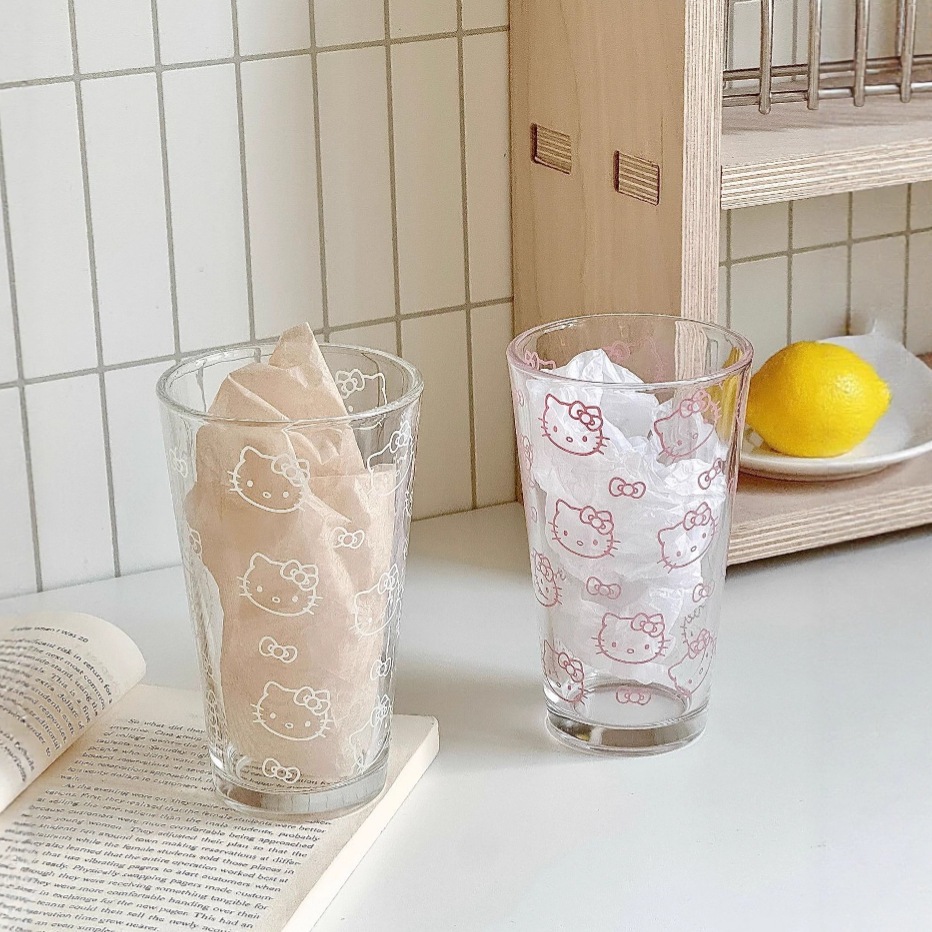 แก้วน้ำ Hello Kitty 400 มล. แก้วน่ารัก แก้วน้ำผลไม้ ชา กาแฟ