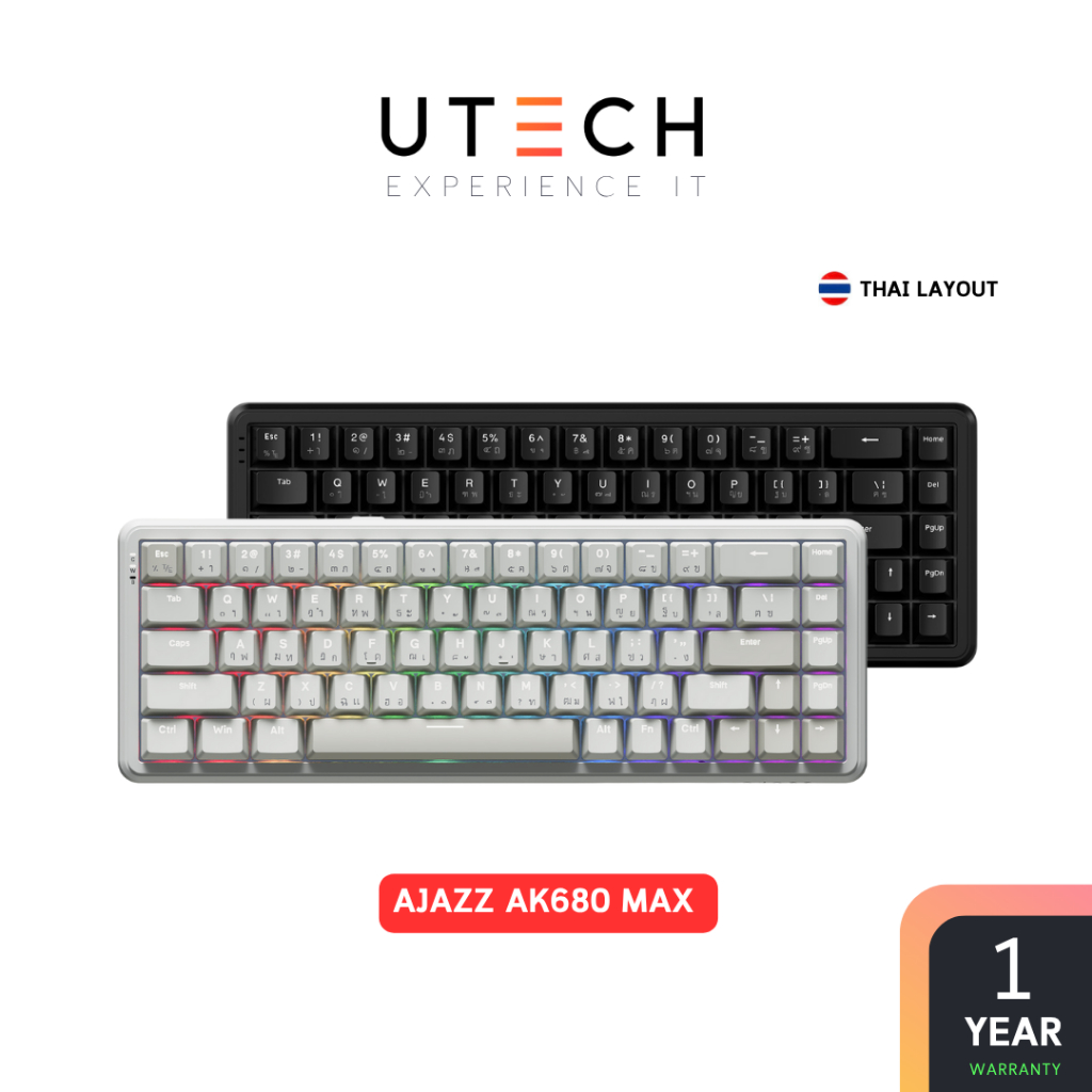 คีย์บอร์ดเกมมิ่ง Ajazz AK680 Max HE Tri-Mod RGB Magnetic Switch Mechanical Keyboard by UTECH