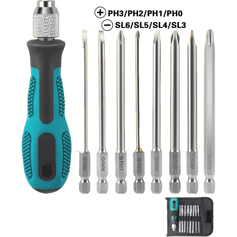 ชุดไขควงช่าง 9 ชิ้น ไขควงชุด ไขควงปลายแม่เหล็ก ไขควง Screw driver set หลายขนาดพร้อมใช้งาน ชุดเครื่องมือเครื่องมือบำรุงรั