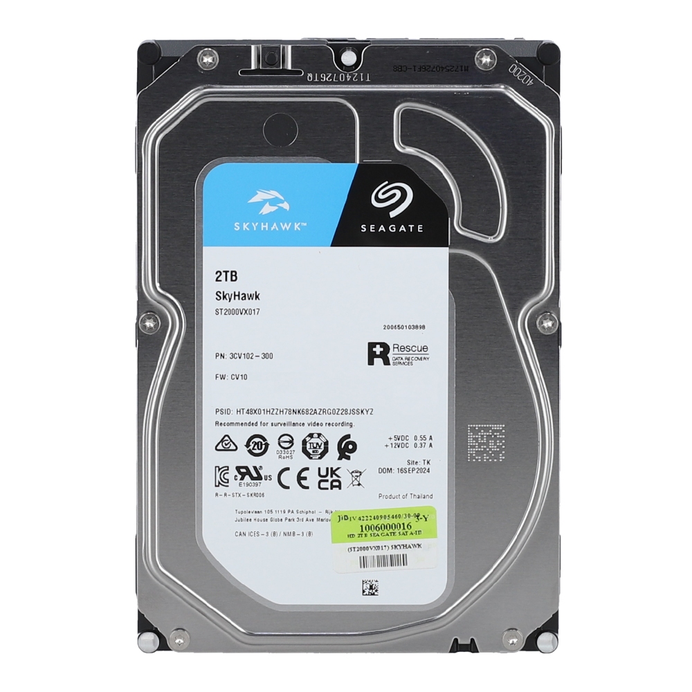 2TB HDD (ฮาร์ดดิสก์ 3.5 นิ้ว) SEAGATE SKYHAWK - SATA3 (ST2000VX017)
