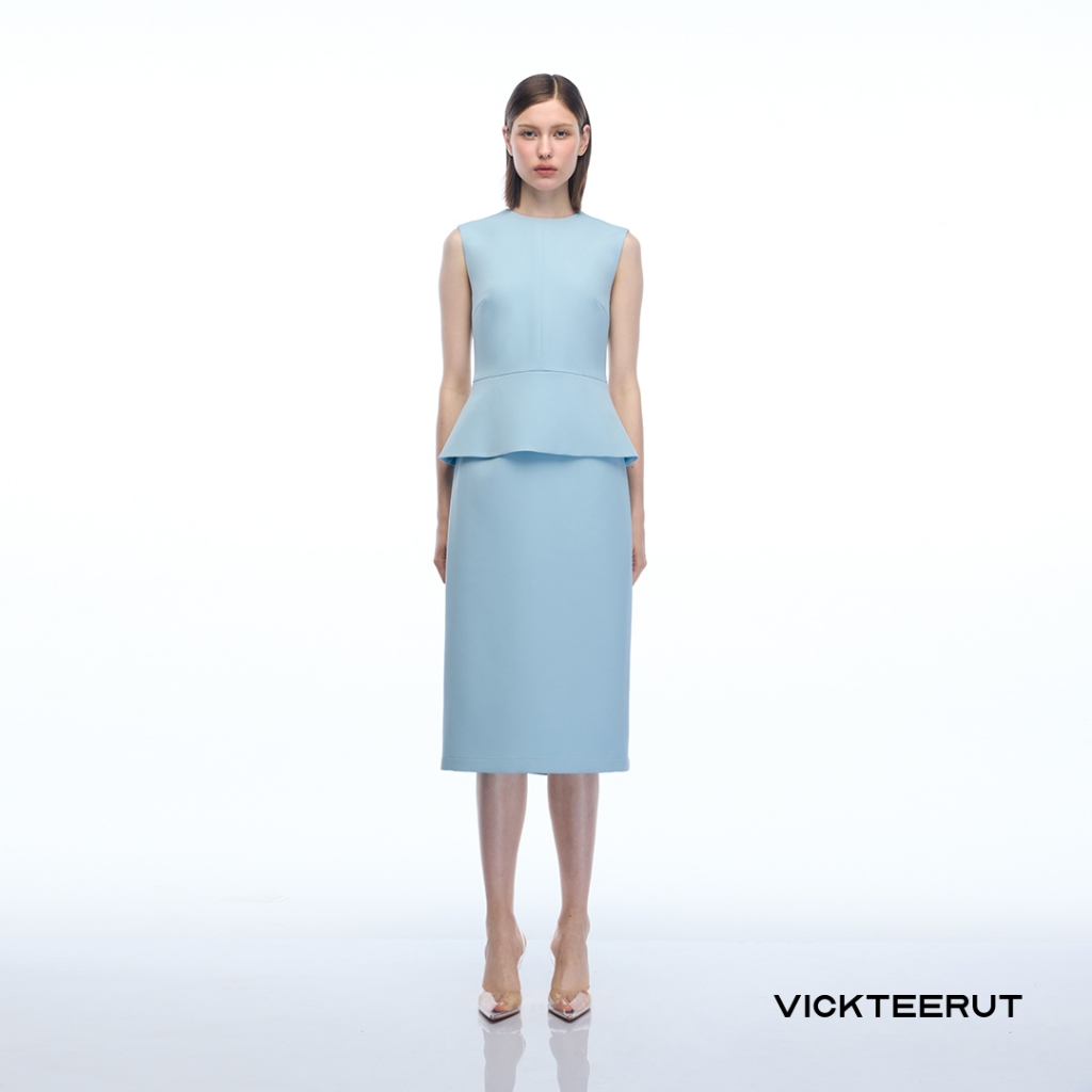 VICKTEERUT Re-Edition Sleeveless Peplum Dress เดรสแขนกุด ทรงสอบ
