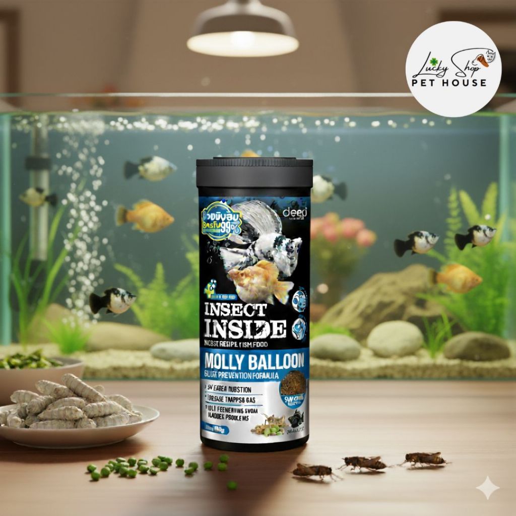 Deep Molly Balloon Bloat Prevention Formula อาหารปลาบอลลูนสูตรป้องกันการหงายท้อง ย่อยง่าย ช่วยขับลม
