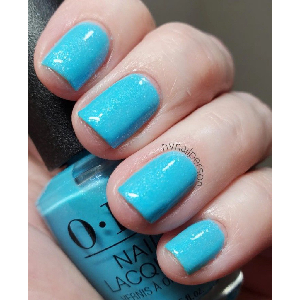 พร้อมส่ง OPI Sky true to yourself ฟ้าชิมเมอร์ ฟ้าสดใส sky blue ในเนื้อมีชิมเมอร์น้ำเงิน, เงิน, ม่วง ทาปุ๊บสดใสคูณสอง%