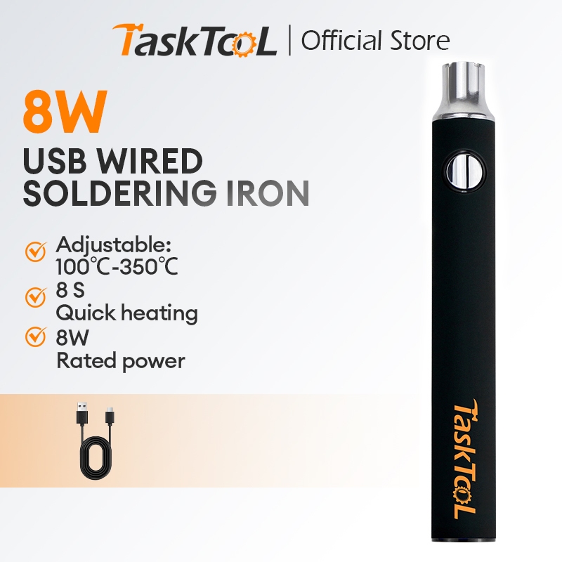 TASKTOOL หัวแร้งบัดกรี หัวแร้งไฟฟ้า หัวแร้งบัดกรี usb ชุดบัดกรี หัวแร้งบัดกรี 8วัต พร้อมที่ชาร์จ USB