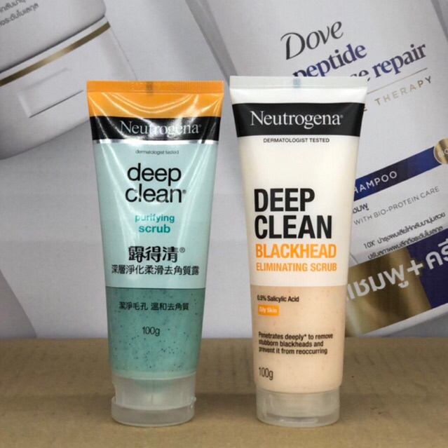 Neutrogena นูโทรจีนา สครับ โฟมล้างหน้า มี 2 สูตร ปริมาณ 100 กรัม