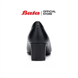 *Best Seller* Bata บาจา รองเท้าคัทชูหนัง รองเท้ารับปริญญา ทำงาน สำหรับผู้หญิง ส้นสูง 2 นิ้ว สีดำ รหัส 7516661