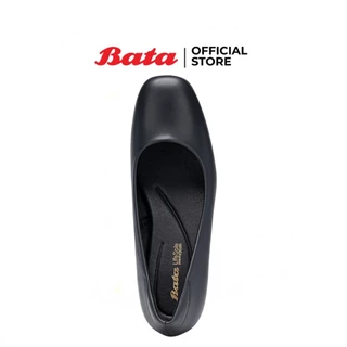 *Best Seller* Bata บาจา รองเท้าคัทชูหนัง รองเท้ารับปริญญา ทำงาน สำหรับผู้หญิง ส้นสูง 2 นิ้ว สีดำ รหัส 7516661