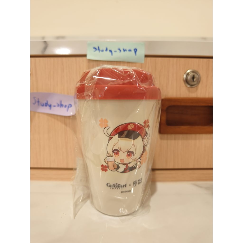 Genshin Impact X Koi The Collaboration Eco cup ลาย Klee แก้วขาว ฝาแดง มือหนึ่งไม่เคยแกะ 16 oz