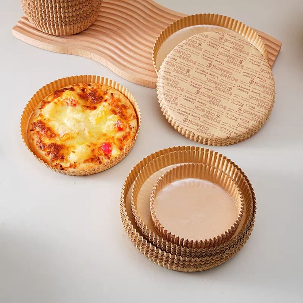 กระทงอบขนม ทรงกลม300 (8/9/11/14) ถ้วยกระดาษทรงกลม อบได้เลยไม่ต้องรอง)ถ้วยกระดาษรองอบขนมปัง มีเคลือบมัน - รูปที่ 5