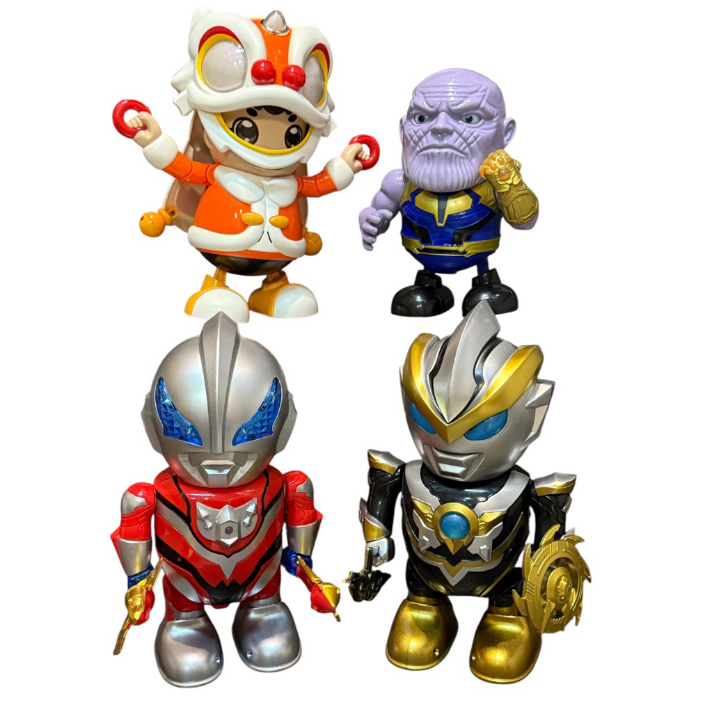 หุ่นเต้นฮีโร่ Dance Hero ตุ๊กตาหุ่นยนต์เต้นได้ มีเสียง มีไฟ ทานอส Thanos / อุลตร้าแมน Ultraman