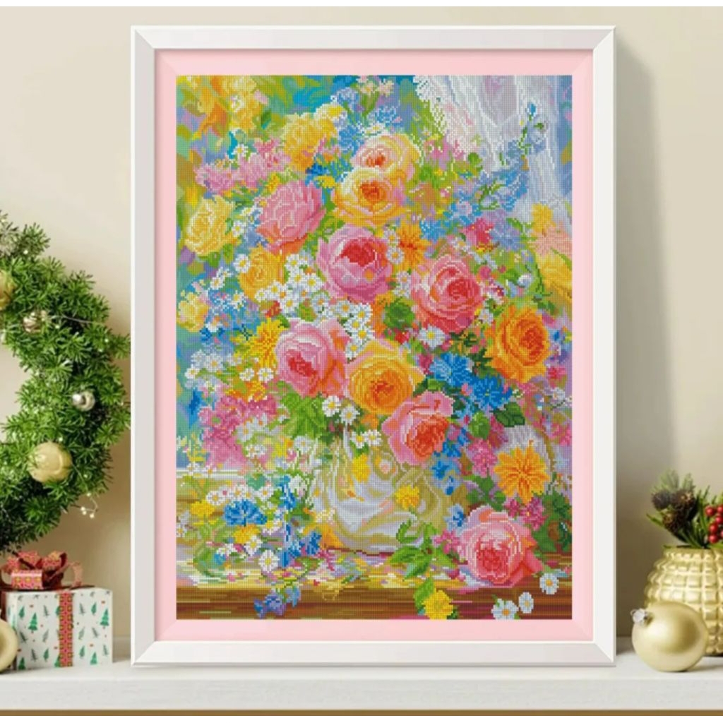 ภาพปักครอสติช9CTผ้าพิมพ์ลาย