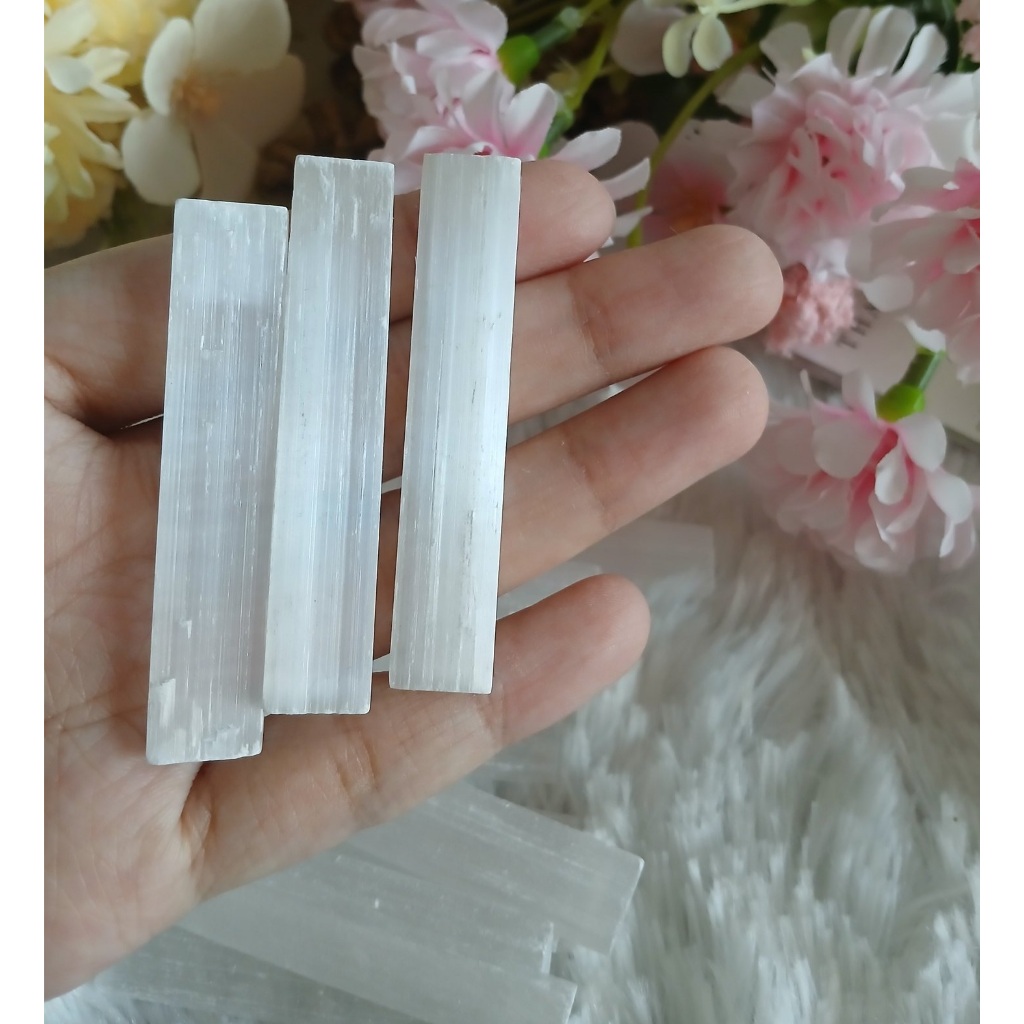 ✨ แท่งหินเซเลไนต์ Selenite 5 x 0.5 ซม. ชาร์จพลังหิน เสริมสมาธิ ชำระล้างพลังงานลบ