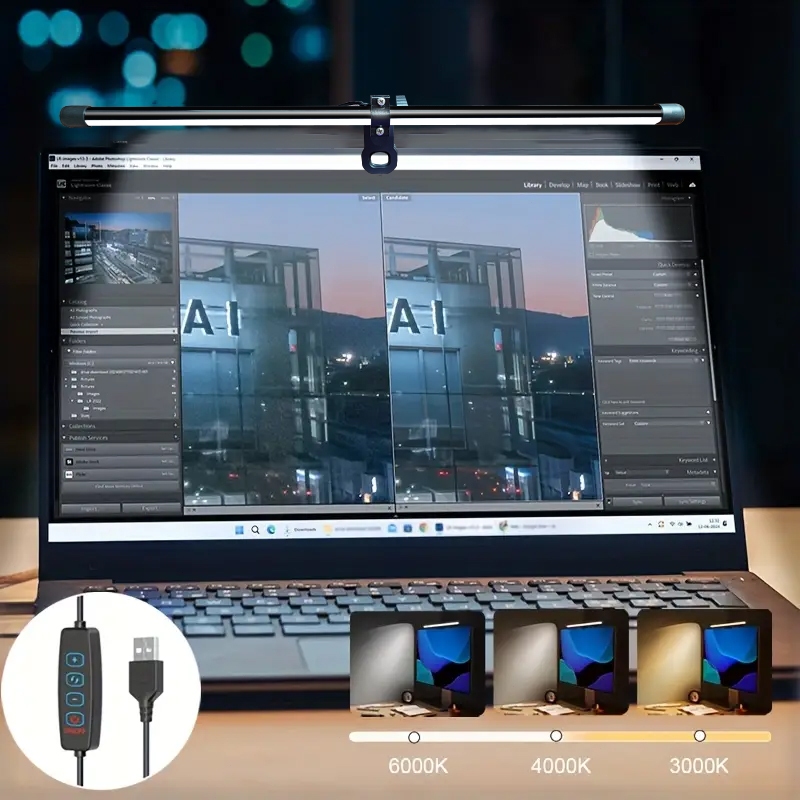 【การจัดส่งไทย】ไฟติดหน้าจอคอม โคมไฟแขวนจอคอม   โคมไฟตั้งโต๊ะLEDสำหรับหน้าจอPC โคมไฟตั้งโต๊ะLEDสำหรับห