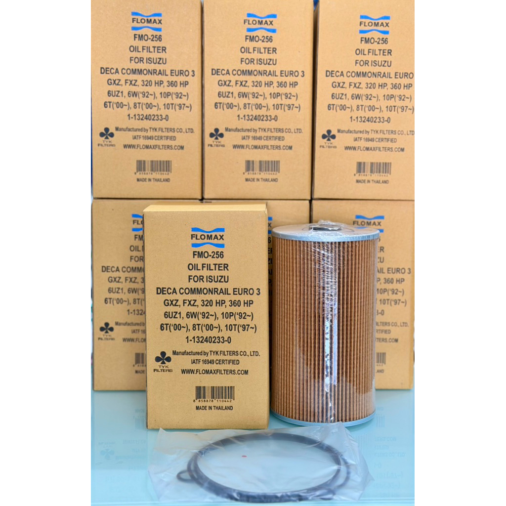 กรองน้ำมันเครื่อง อีซูซุ 6UZ1 360 GXZ FXZ ยูโร3 FLOMAX FMO256 พร้อมส่ง