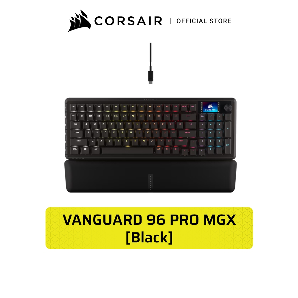 VANGUARD PRO 96-MGX-BLK-PBT EN -ส่งสัญญาณเร็วขึ้น 8 เท่า -กดกระชับ- ปุ่มเสริม 6 ปุ่ม