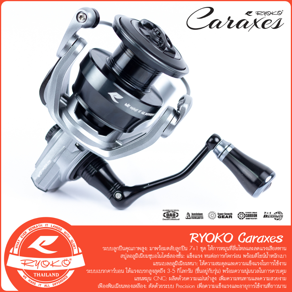 รอกตกปลา RYOKO Caraxes #1000 #2000 #2500 #3000 #4000